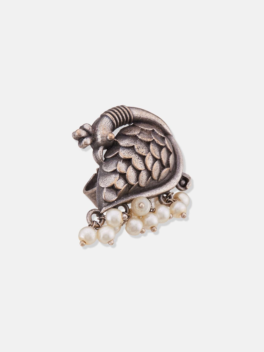 ATIBELLE  Set of 3 German Silver Plated Stone studded Ring