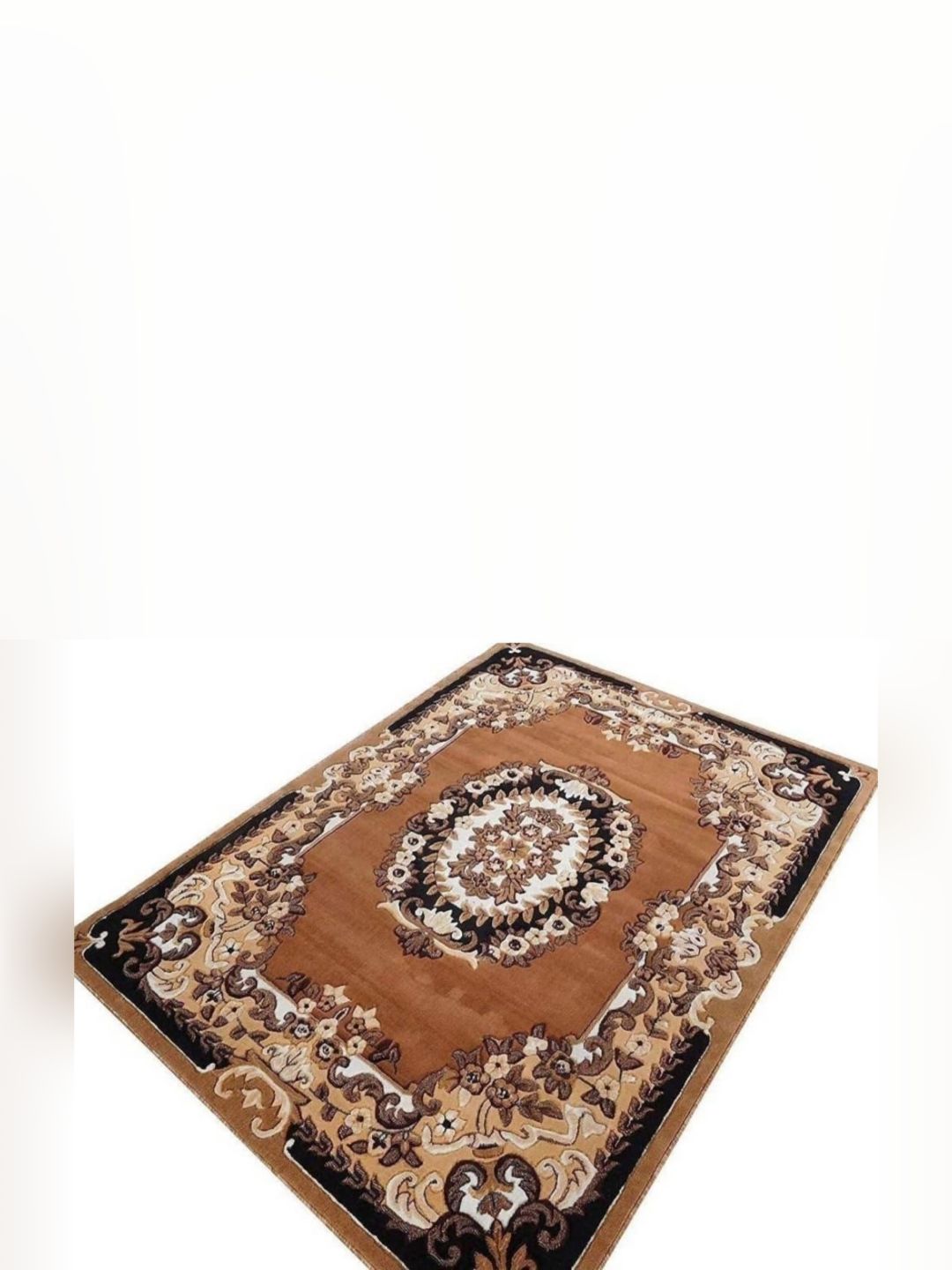 Samjeeda Handloom carpets Black Geometric Anti-Skid Polyester Carpet-image-42