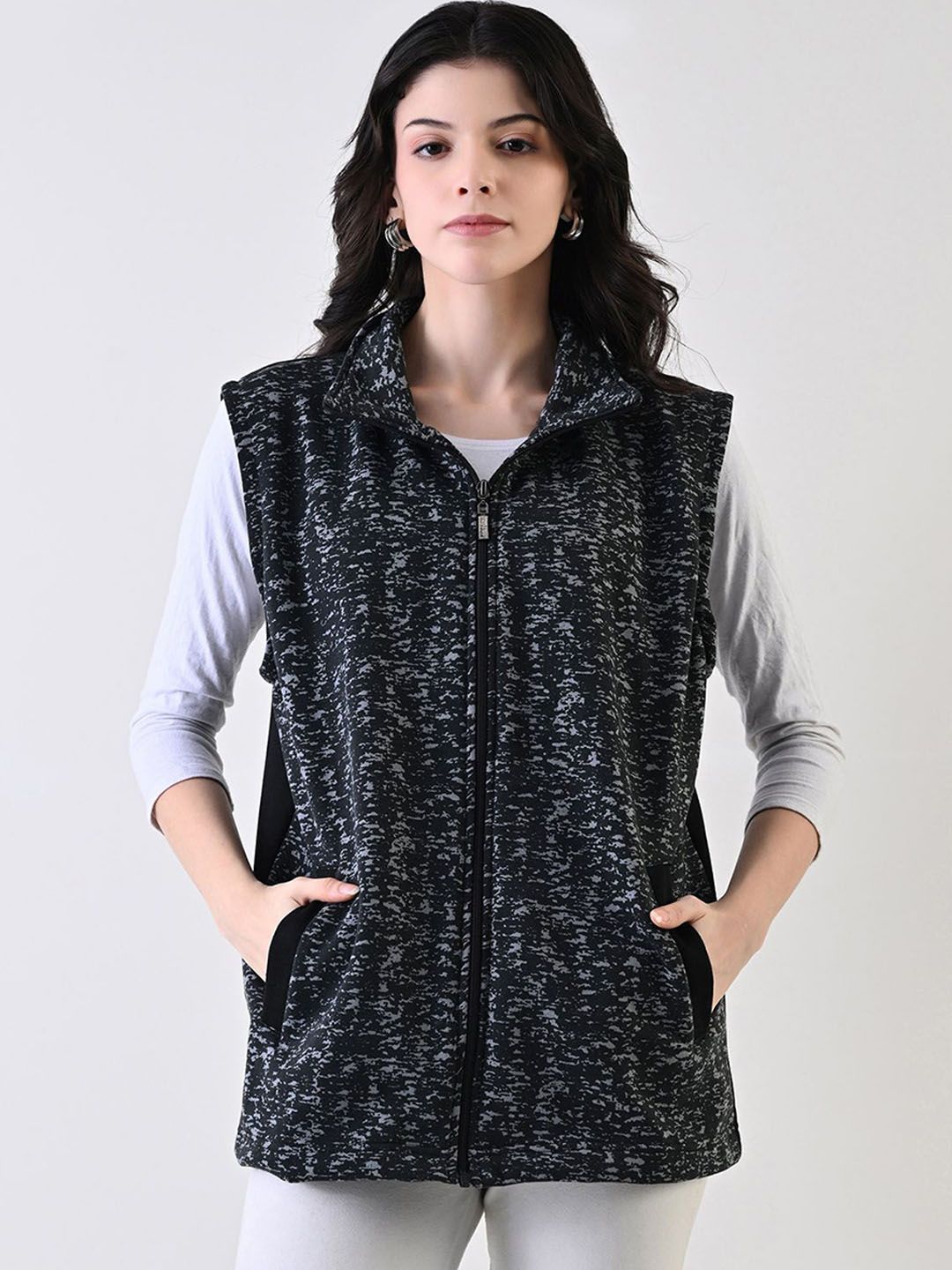 BAESD Women Floral Fleece Lightweight Open Front Jacket