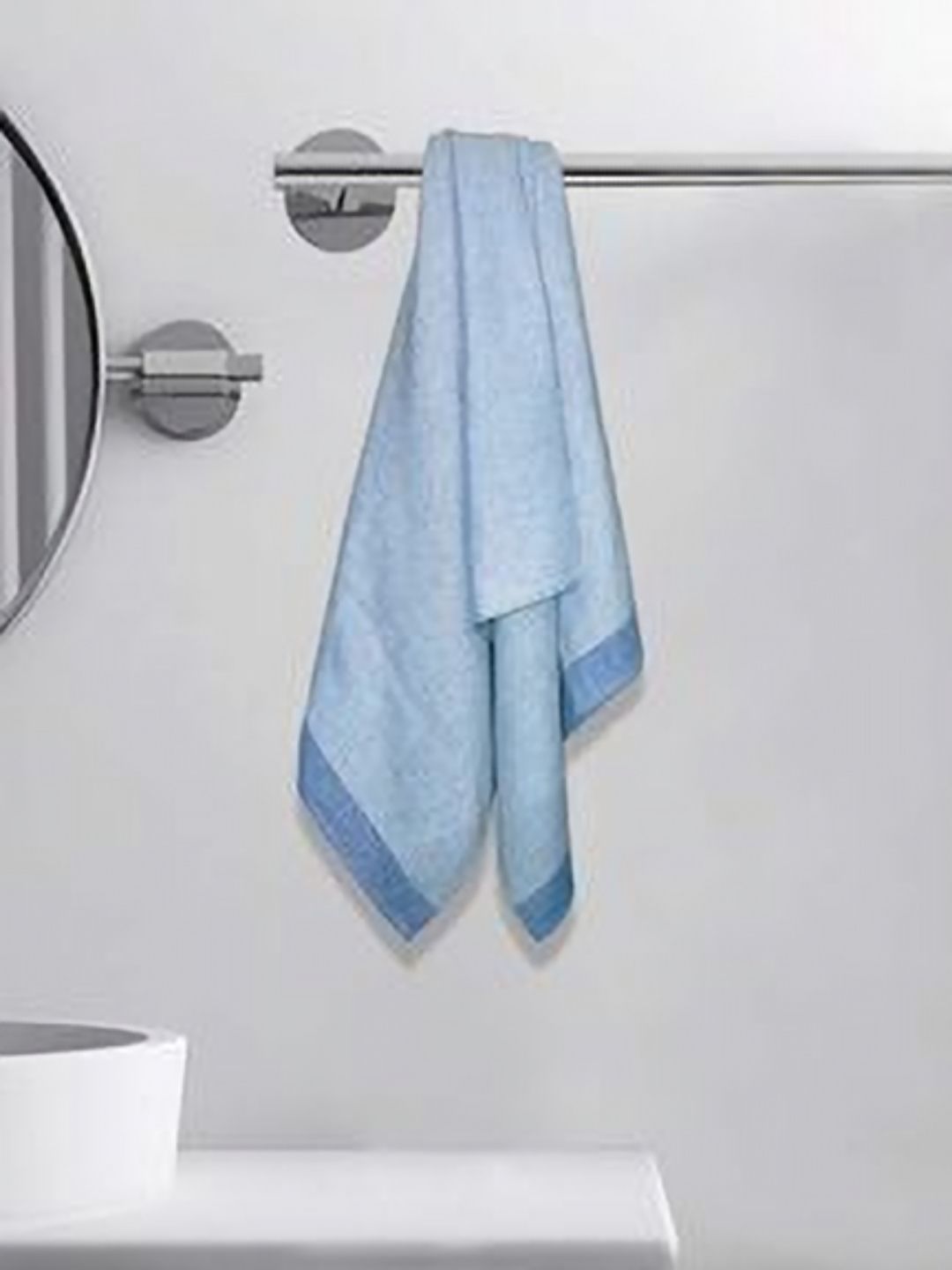 Aura Blue & Navy Blue 1 Cotton 210 GSM Bath Towel-image-41