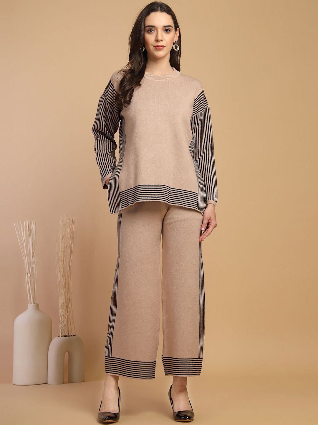 Gipsy Printed Round Neck Top With Trousers Co-Ords Set-picture-37