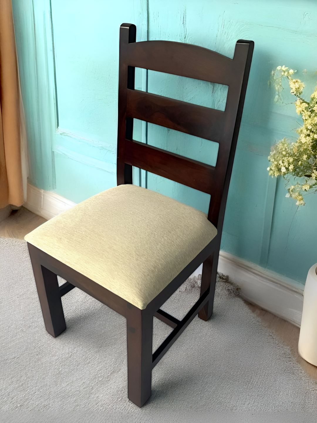 Ikiriya Beige Wooded Dining Chair