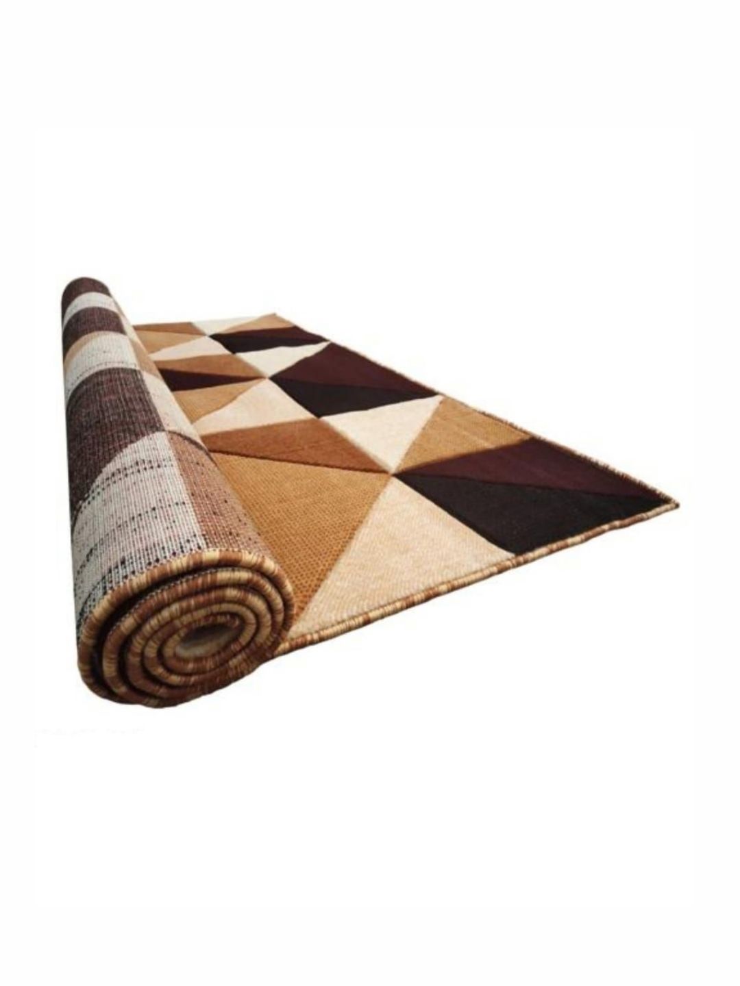 Samjeeda Handloom carpets Black Geometric Anti-Skid Polyester Carpet-picture-34