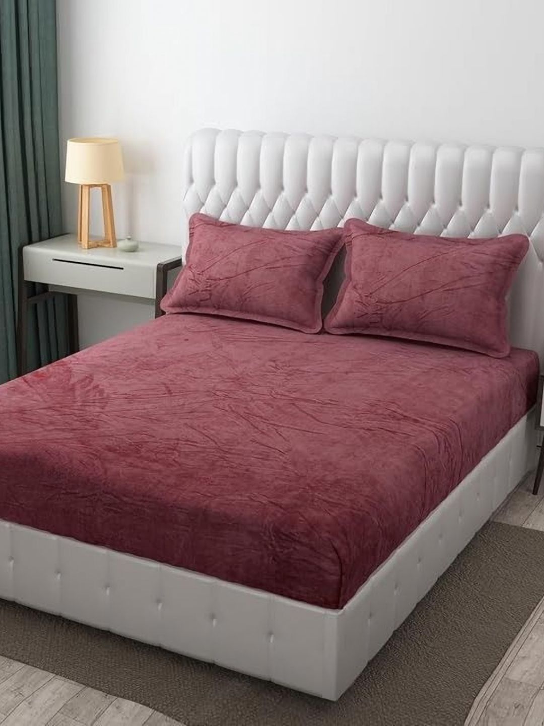 MORADO Brown 260 TC Queen Bedsheet with 2 Pillow Covers-picture-13
