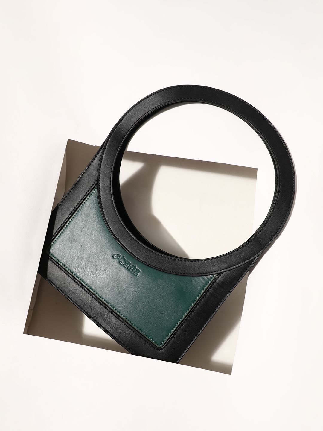 HAUTE SAUCE by Campus Sutra Colourblocked Leather Swagger Shoulder Bag with Tasselled-picture-23