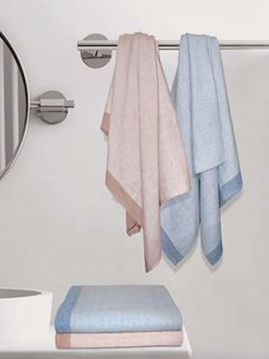 Aura Blue & Brown 4 Cotton 210 GSM Bath Towel-picture-20