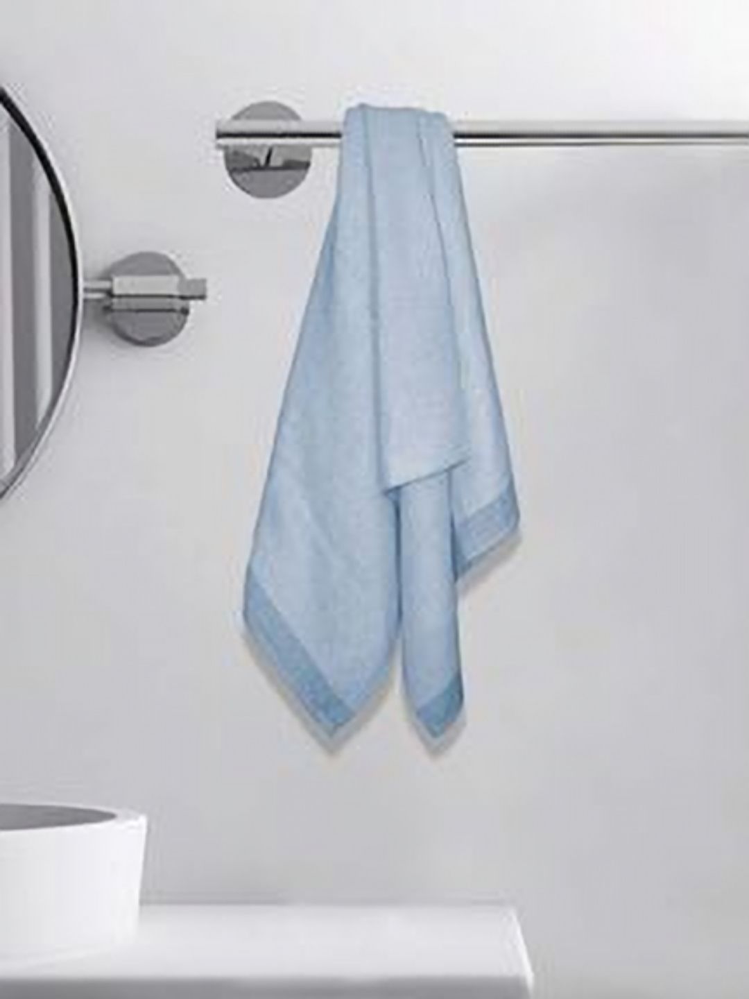 Aura Blue & Grey 1 Cotton 210 GSM Bath Towel-image-29