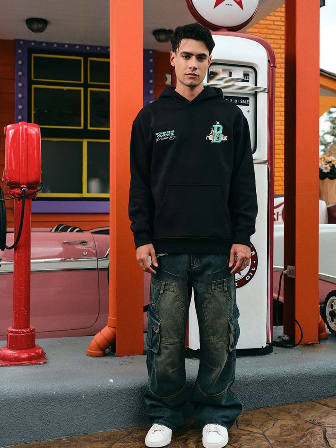 Bonkers Corner Men Printed Hooded Pullover Sweatshirt-picture-21