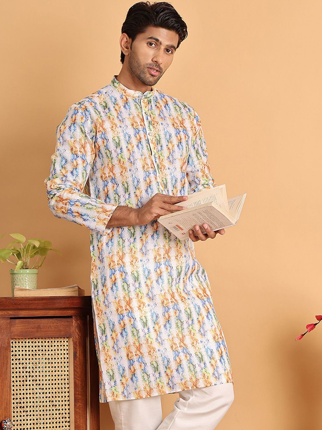 Anouk Men Floral Printed Kurta-picture-28