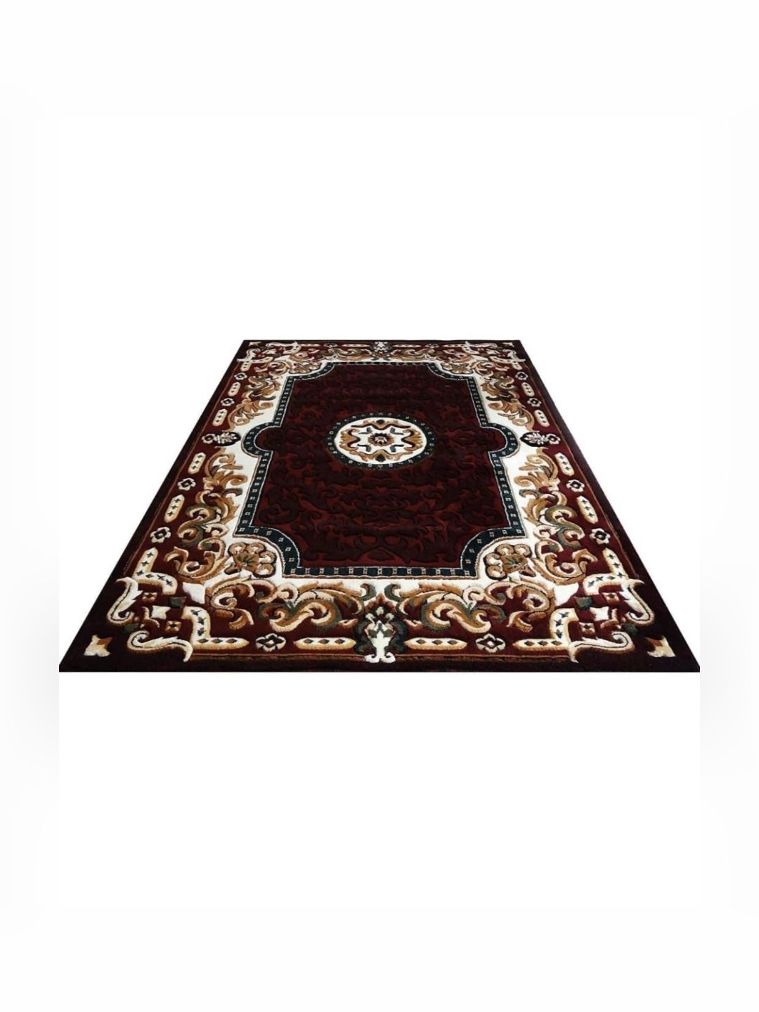 Samjeeda Handloom carpets Black Geometric Anti-Skid Polyester Carpet-image-26