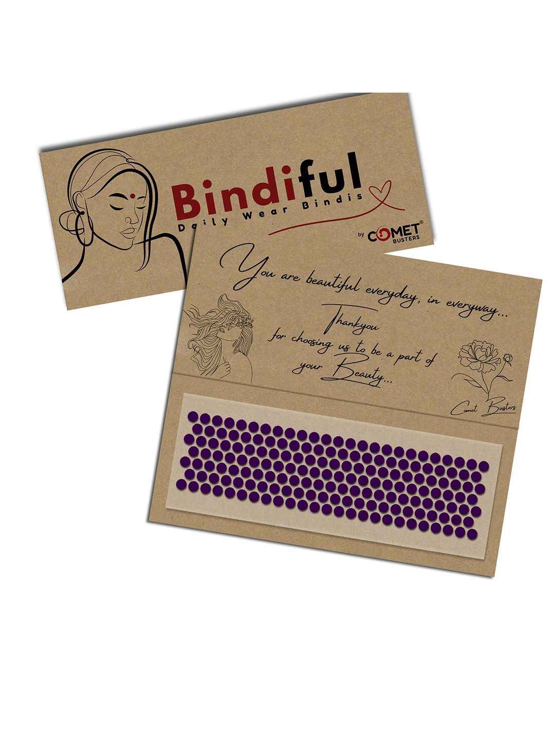 Comet Busters Bindiful Traditional Bindi - Purple-image-0