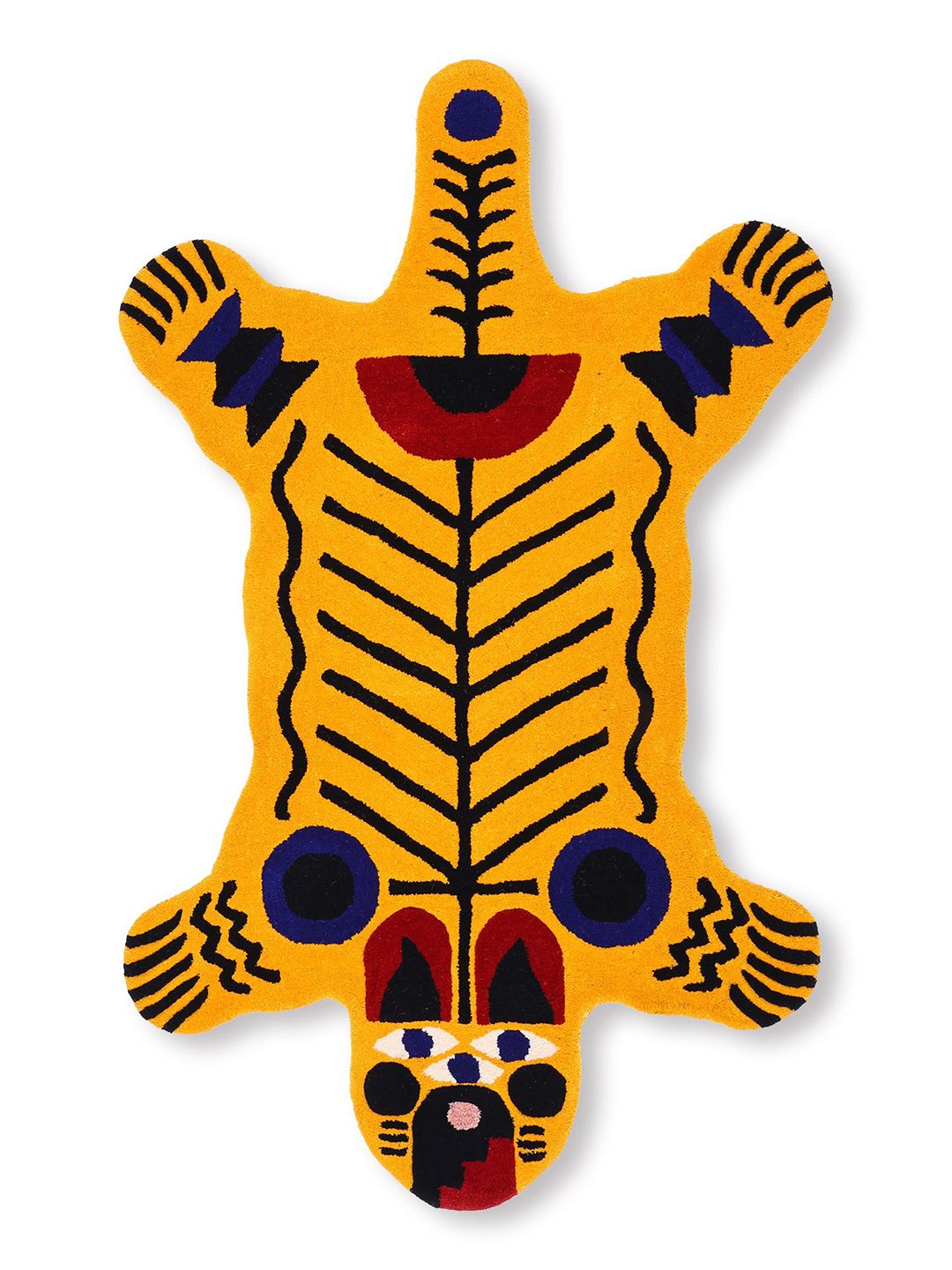 Exotic India White & Black Tiger Printed FloorMats-picture-47