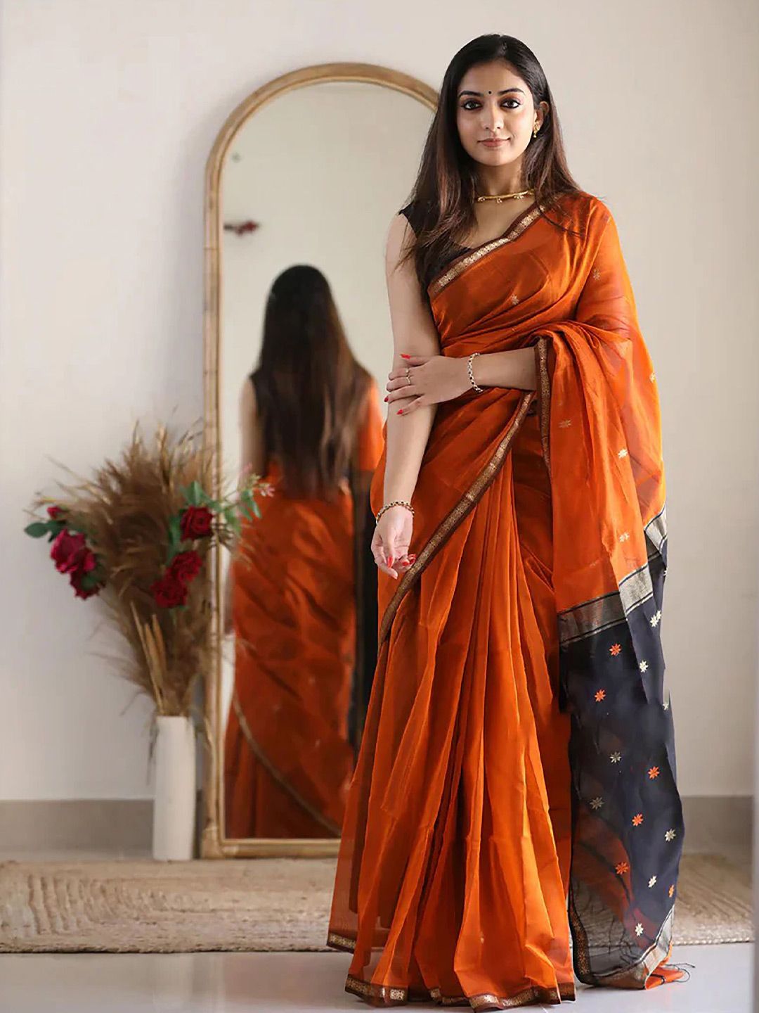 KALINI Woven Design Zari Banarasi Saree