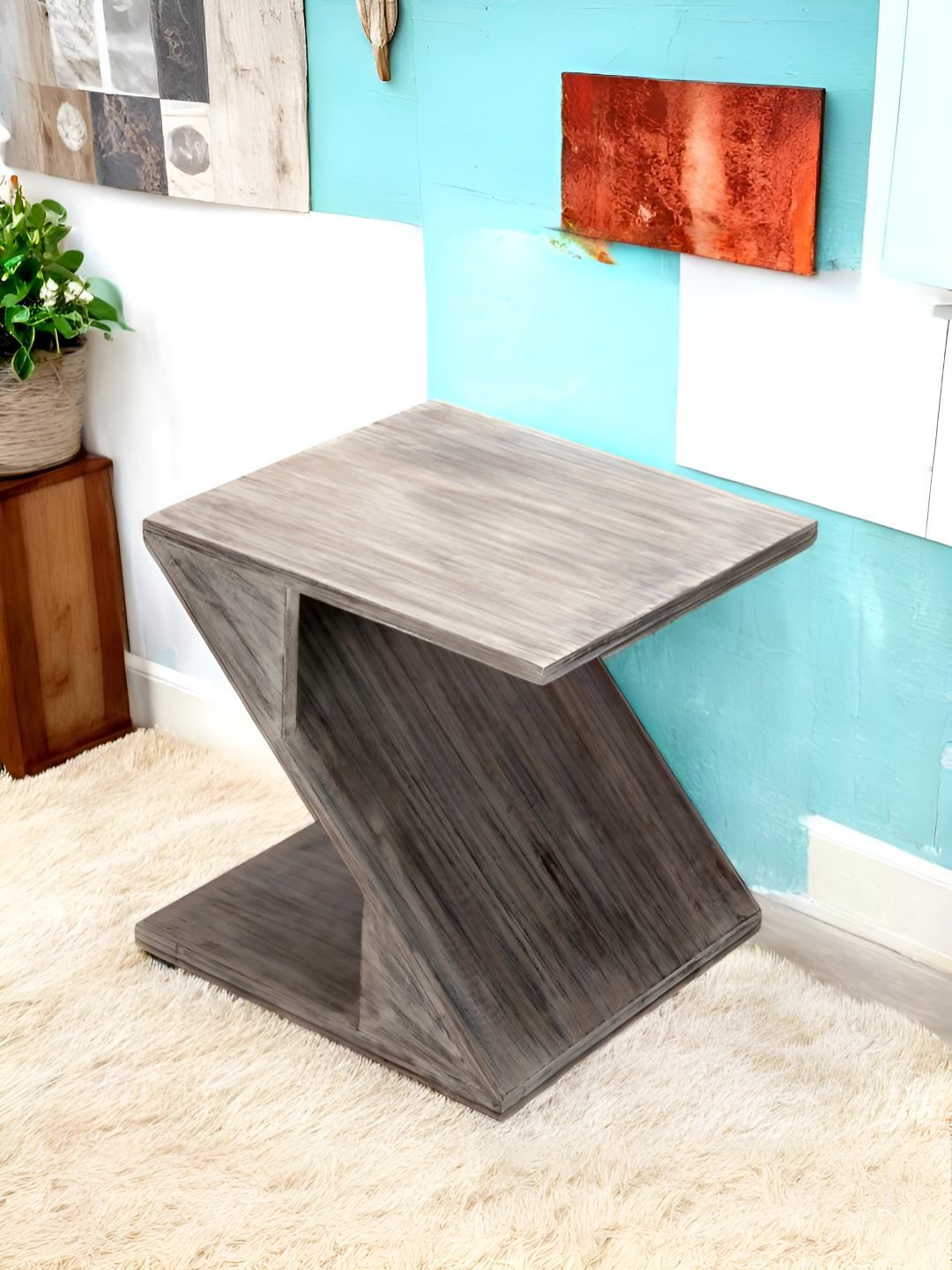 Ikiriya Grey Rectangle Bedside Table-image-4