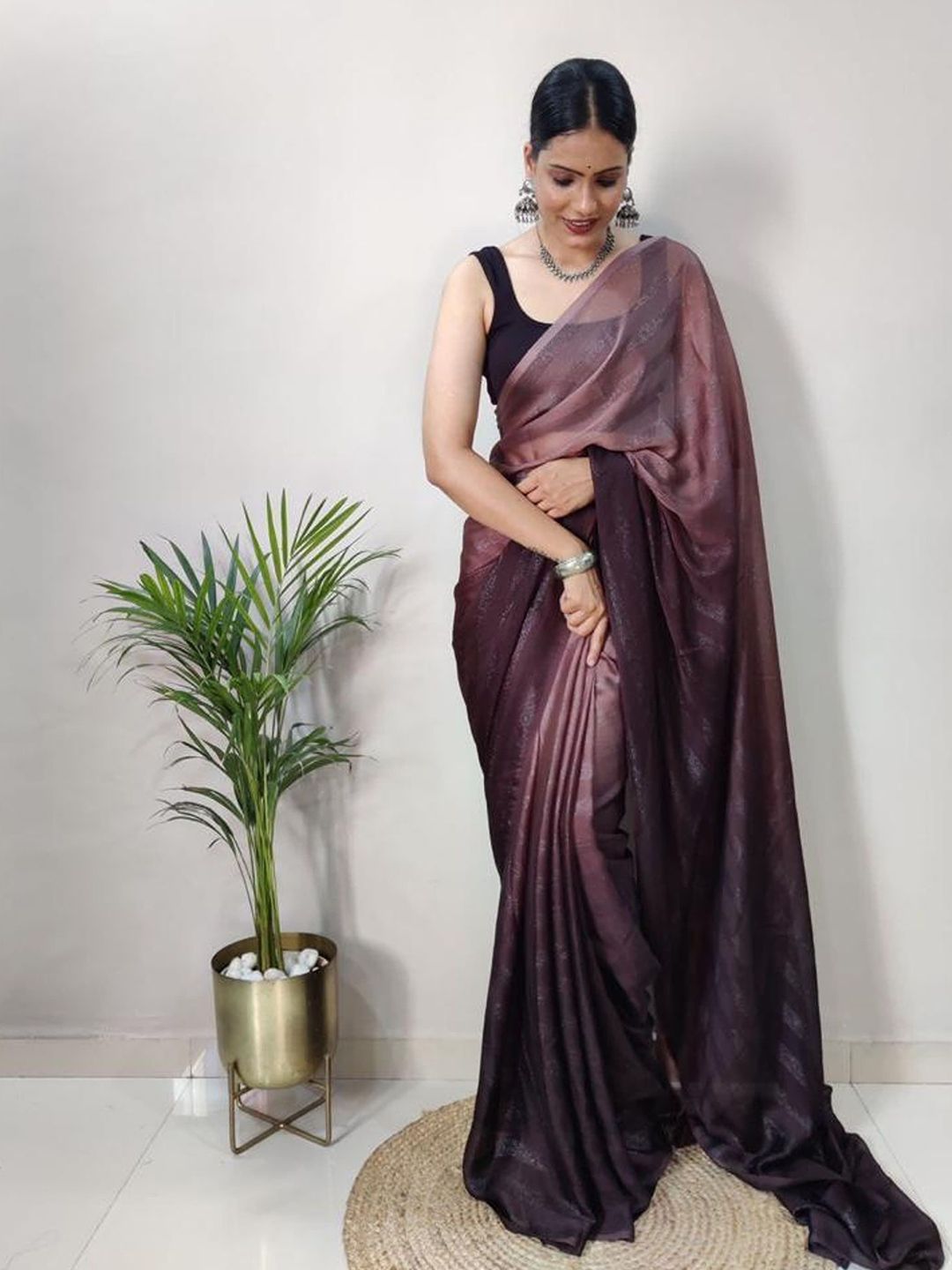 KAYOMMI Pure Chiffon Ombre Ready to Wear Saree-picture-23