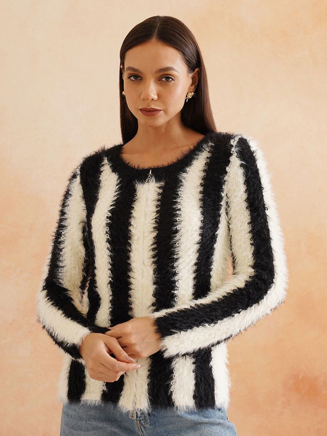 Beatnik Women Striped Cardigan-picture-17