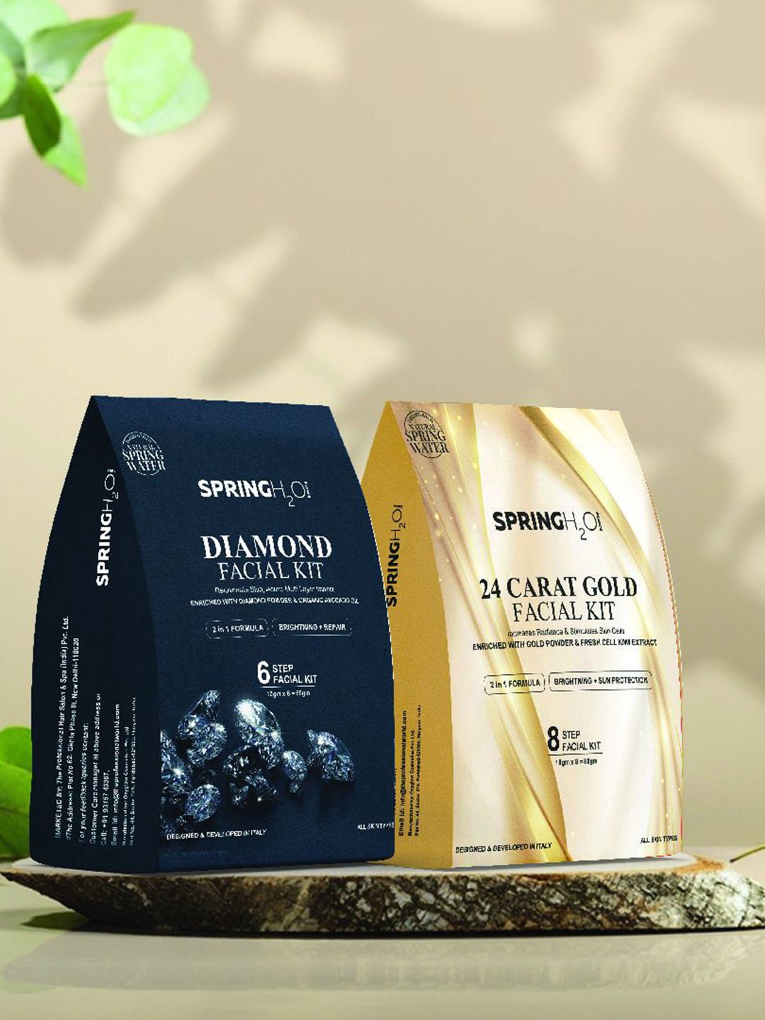 Spring H2O Set Of 2 Diamond & 24 Carat Gold Facial Kit - 140 g-picture-42