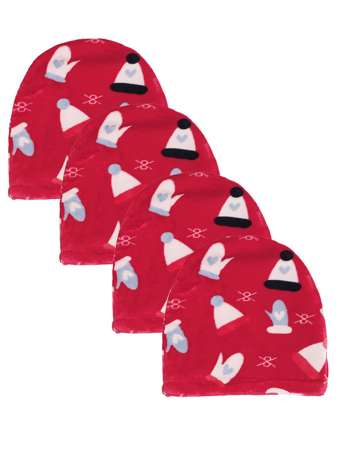 KLOTTHE Pack Of 4 Men Printed Wollen Beanie Caps-picture-28