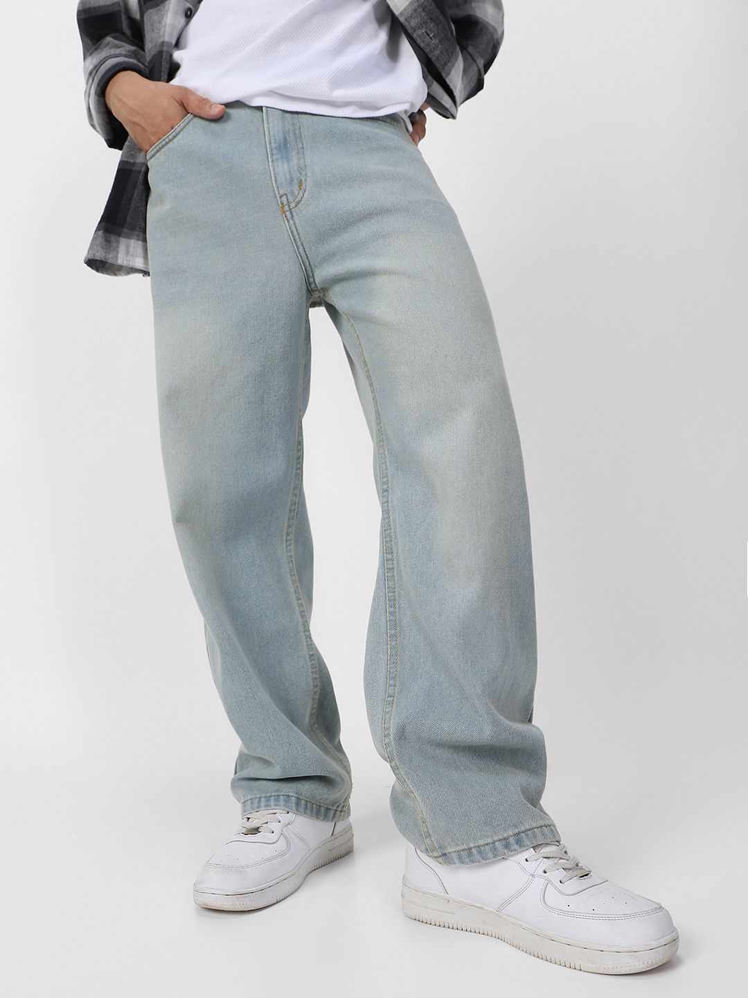 Urbano Fashion Men Loose Relaxed Fit Heavy Fade Jeans-picture-33