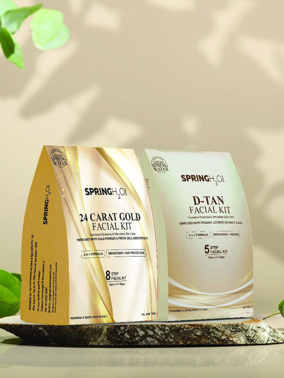 Spring H2O 8 Steps 24 Carat Gold Facial Kit With 5 Steps D-TAN Facial Kit Combo - 130-picture-16