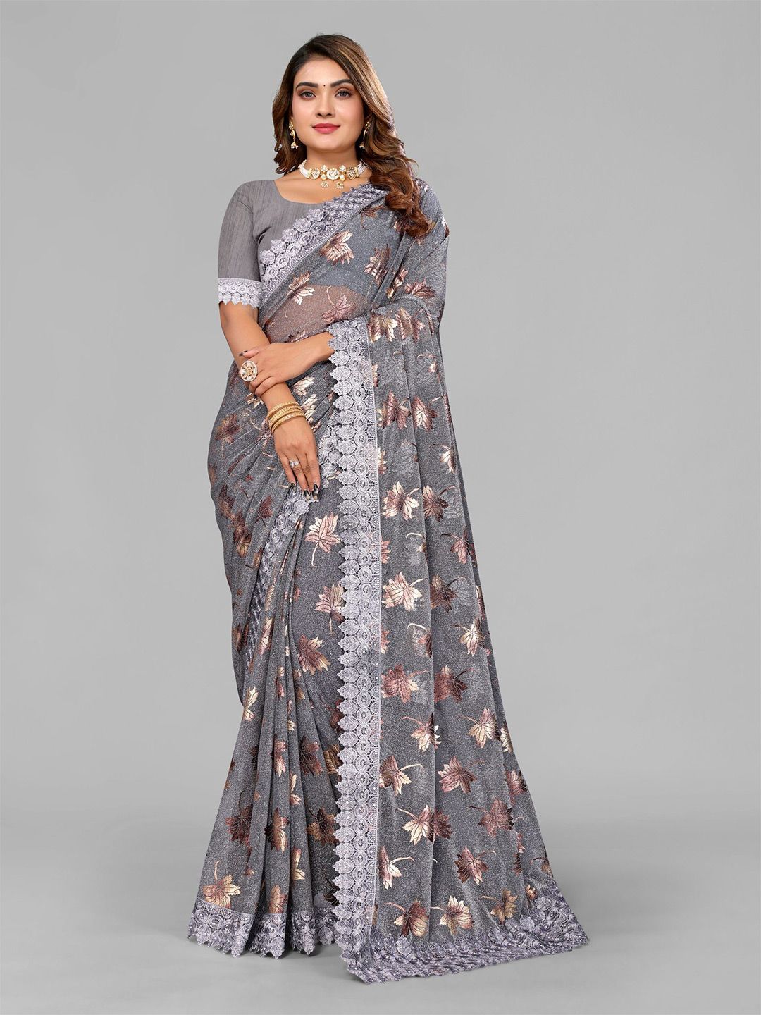 VIJAYA VALLABH Floral Embroidered Saree-picture-20
