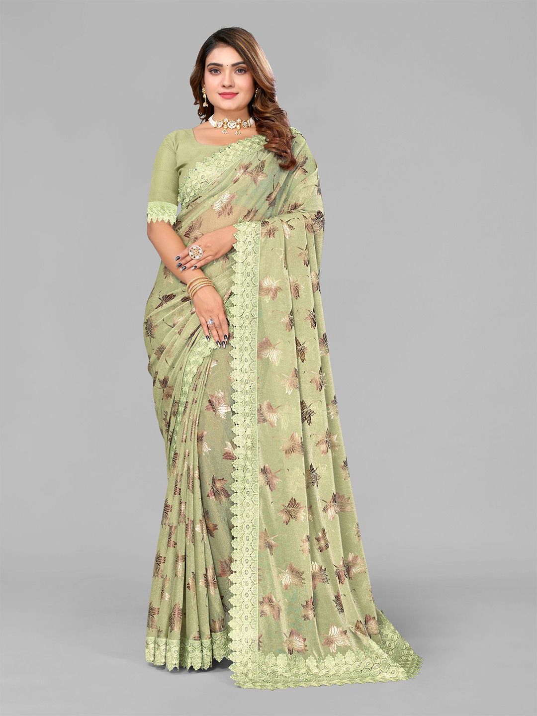 VIJAYA VALLABH Floral Embroidered Saree-picture-14