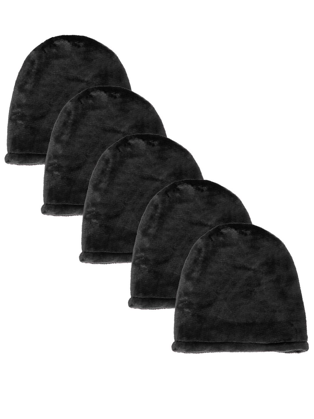 KLOTTHE Men Pack Of 5 Woolen Beanie Caps-picture-14
