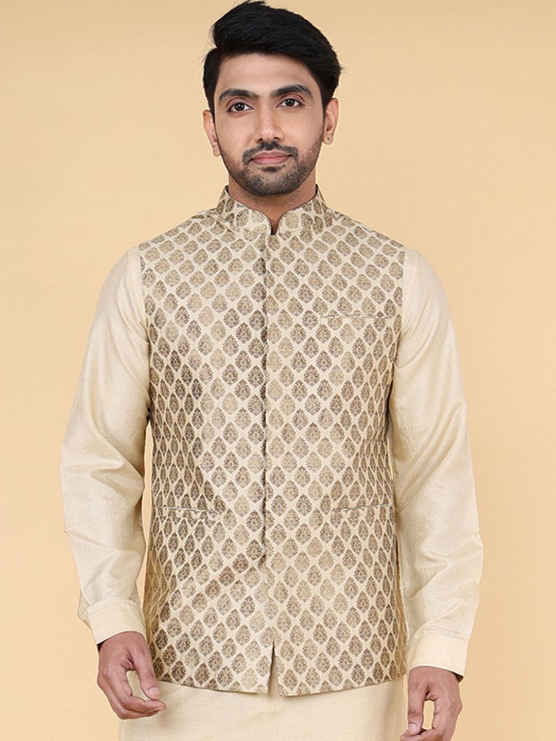 ZOIS Men Printed Mandarin Collar Nehru Jackets-picture-22