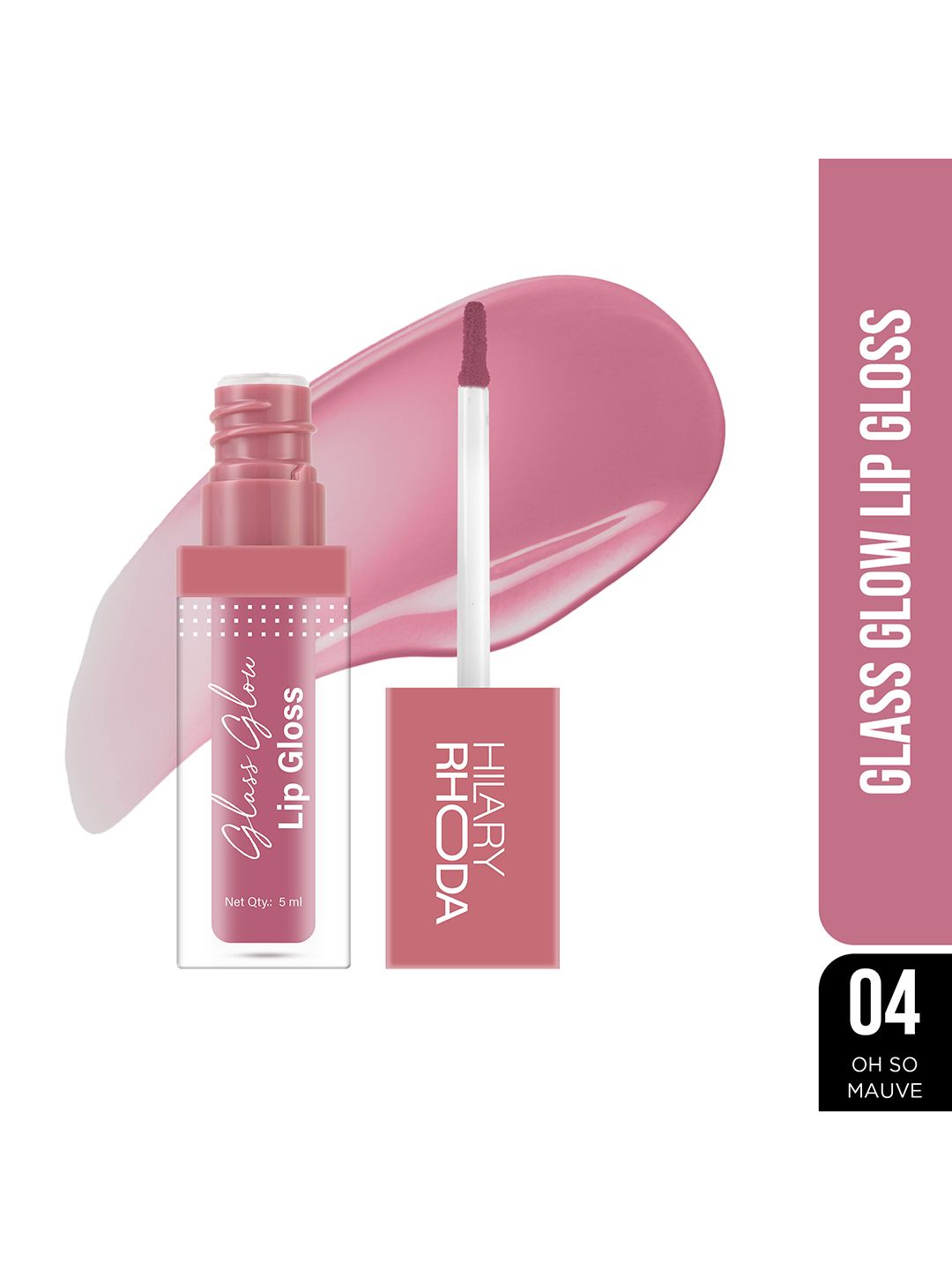 Hilary Rhoda Glass Glow Nourishing & Hydrating Lip Gloss 5ml - Oh So Mauve 04-picture-3