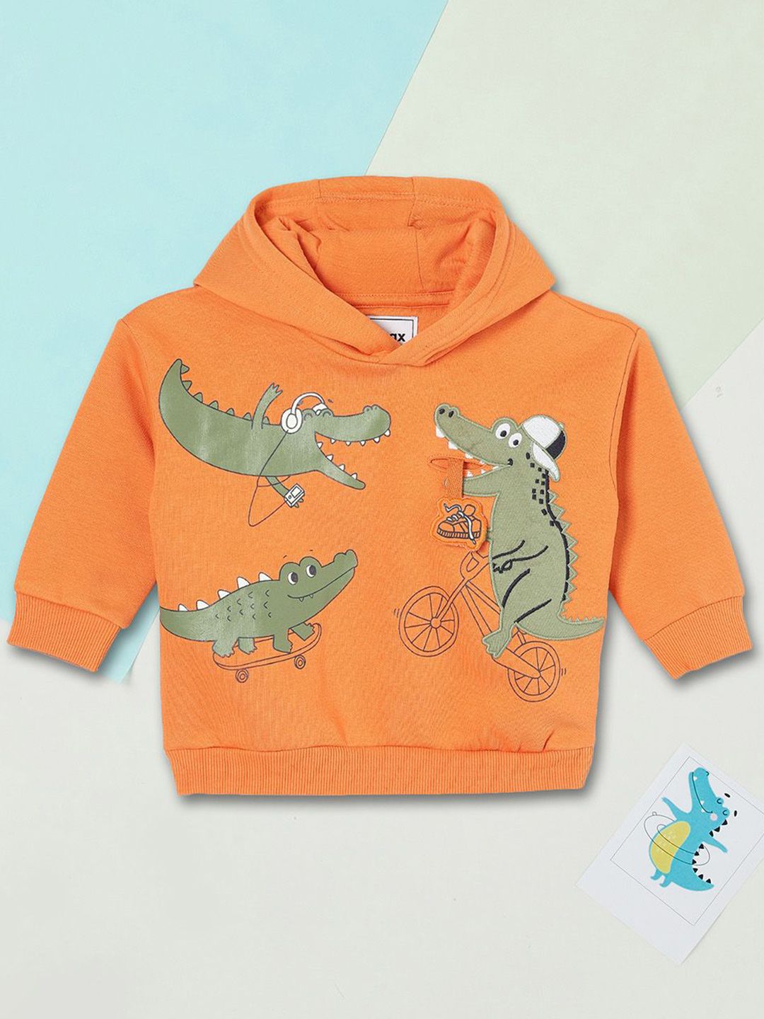 max Girls Cotton Animal Printed Hooded Sweatshirt-picture-54