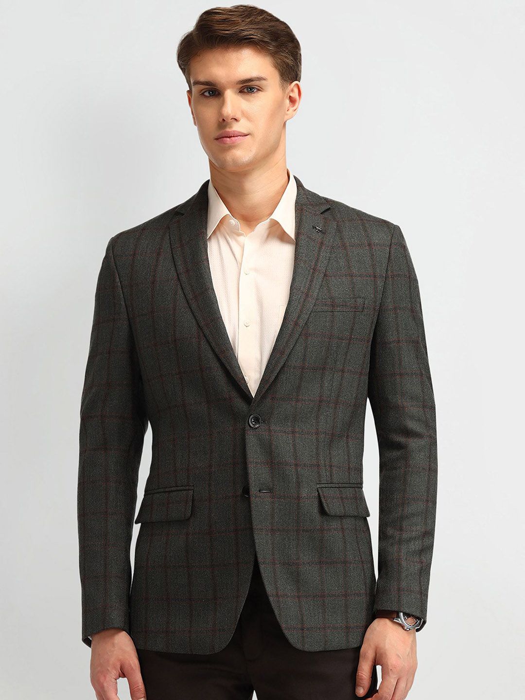 Arrow Men Slim-Fit Single Breasted Blazer-picture-11