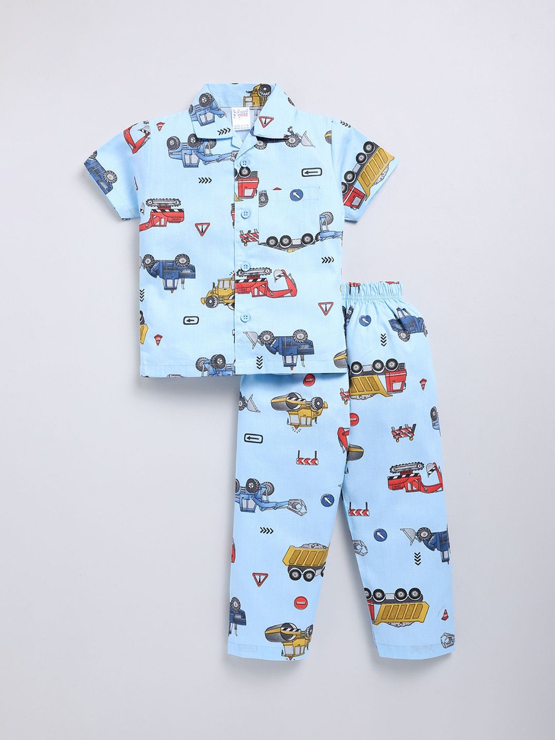 NAUTI KIDZ Boys Conversational Printed Pure Cotton Slip-On Night suit-picture-55