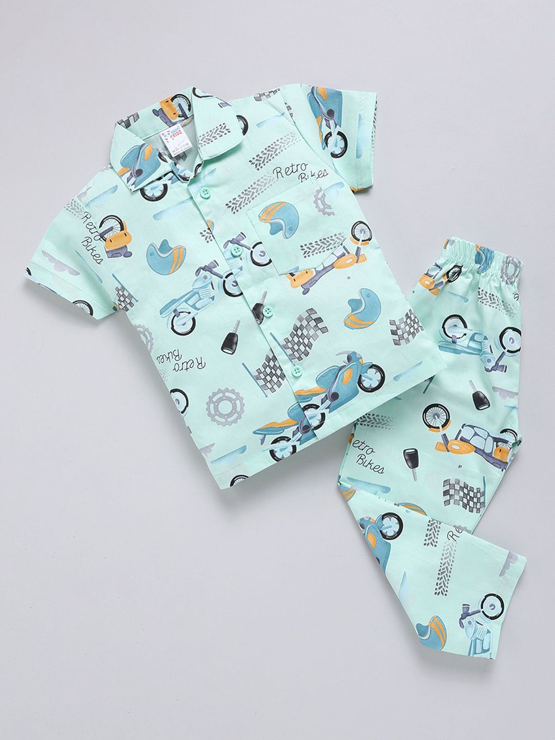 NAUTI KIDZ Boys Pure Cotton Printed Night suit-picture-19