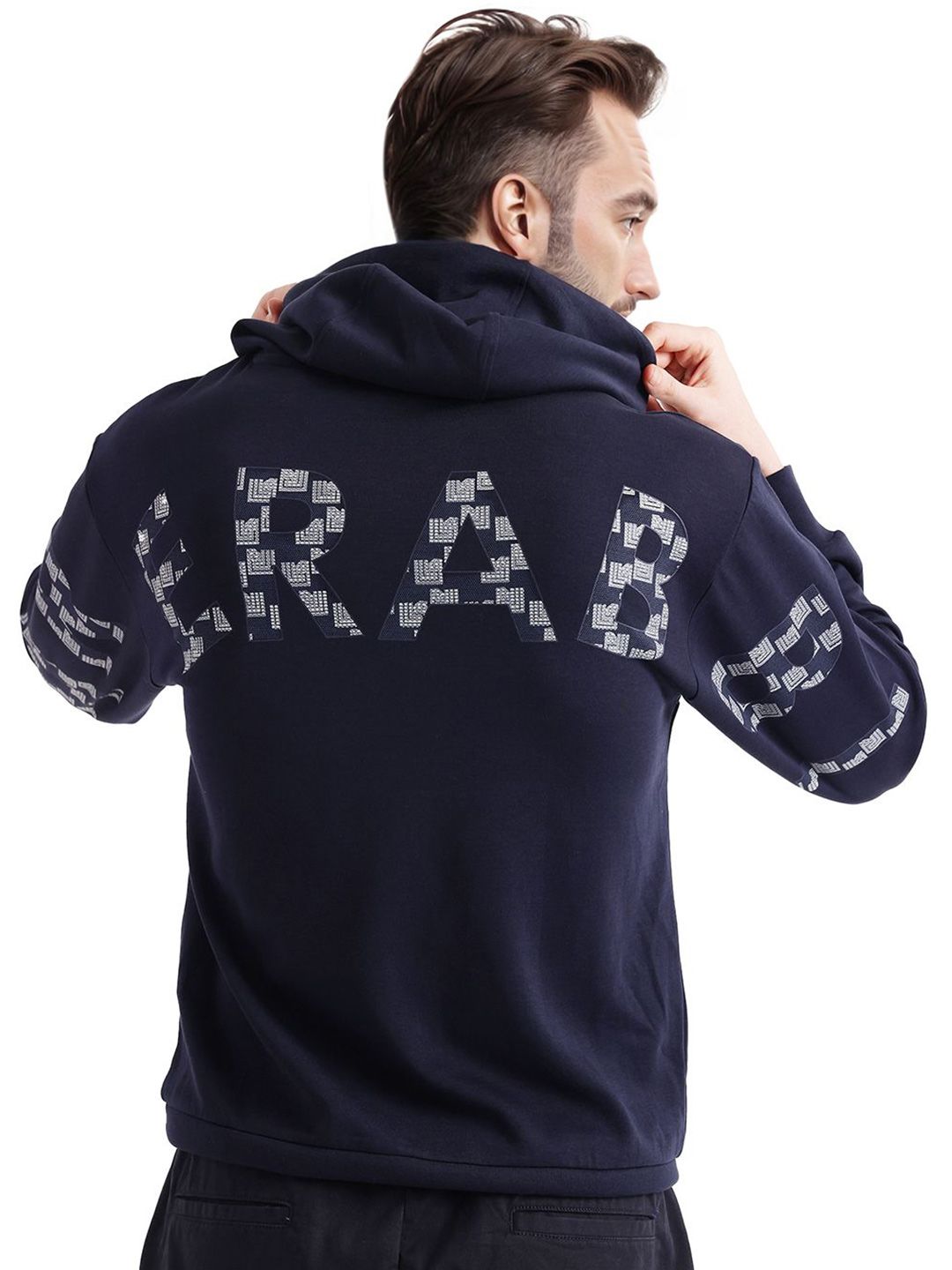 RARE RABBIT Men Printed Hooded Cotton Sweatshirt-picture-15