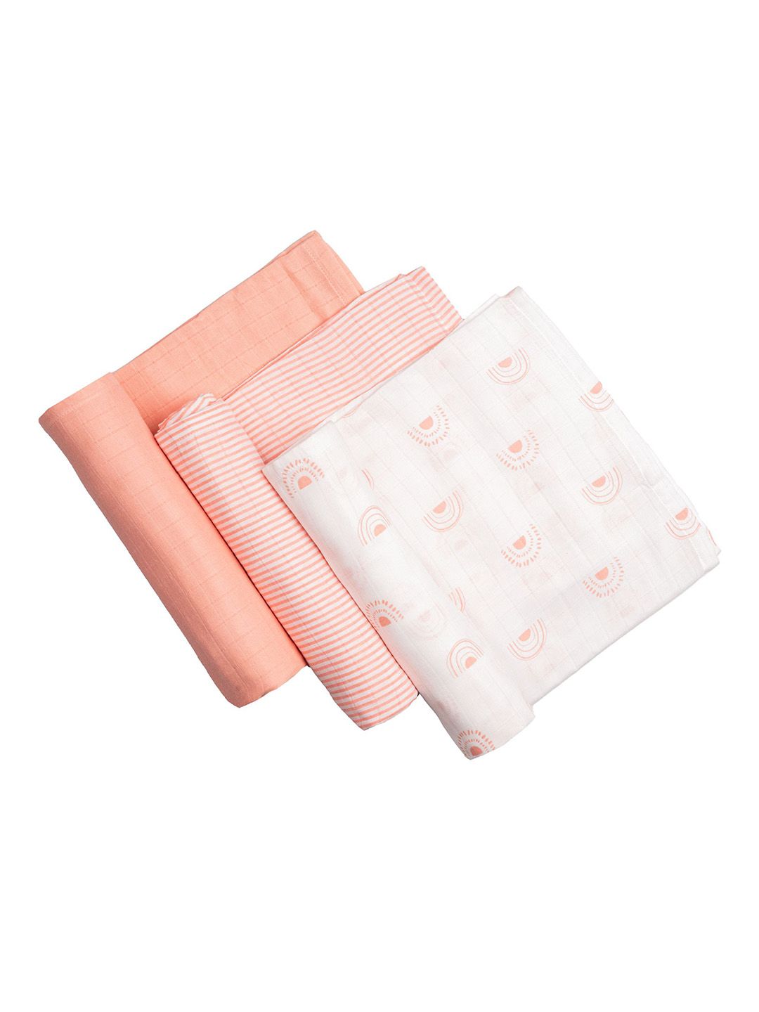 Masilo Kids Set Of 3 Printed Organic Muslin Swaddles - Over the Rainbow-picture-52