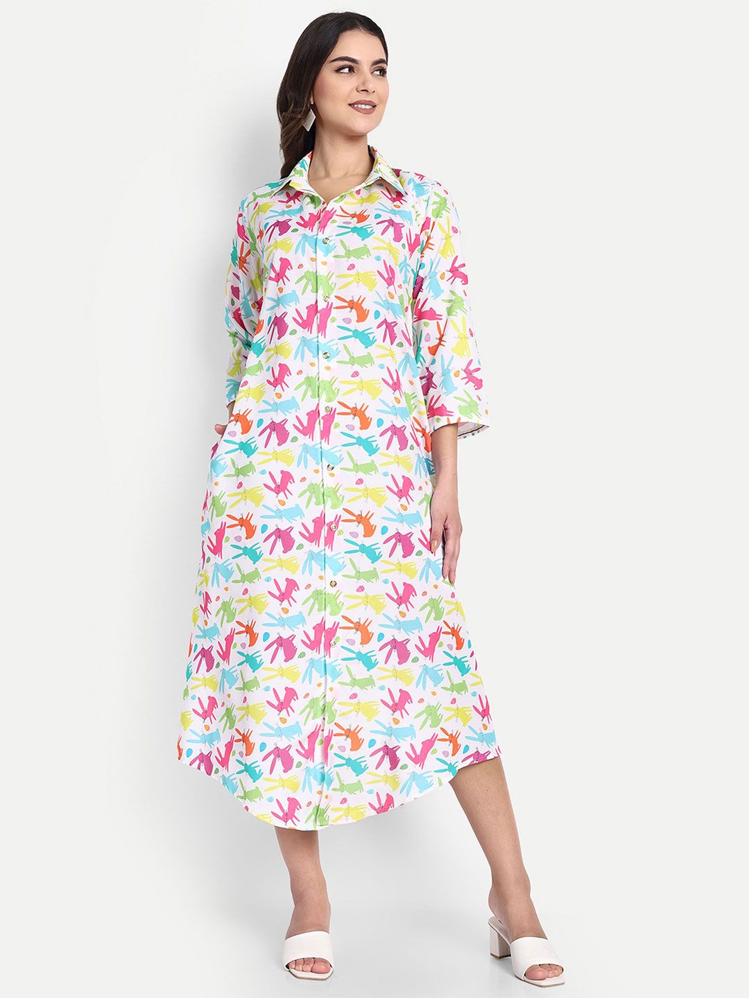 TILISM Women Printed A-Line Midi Dress-picture-25