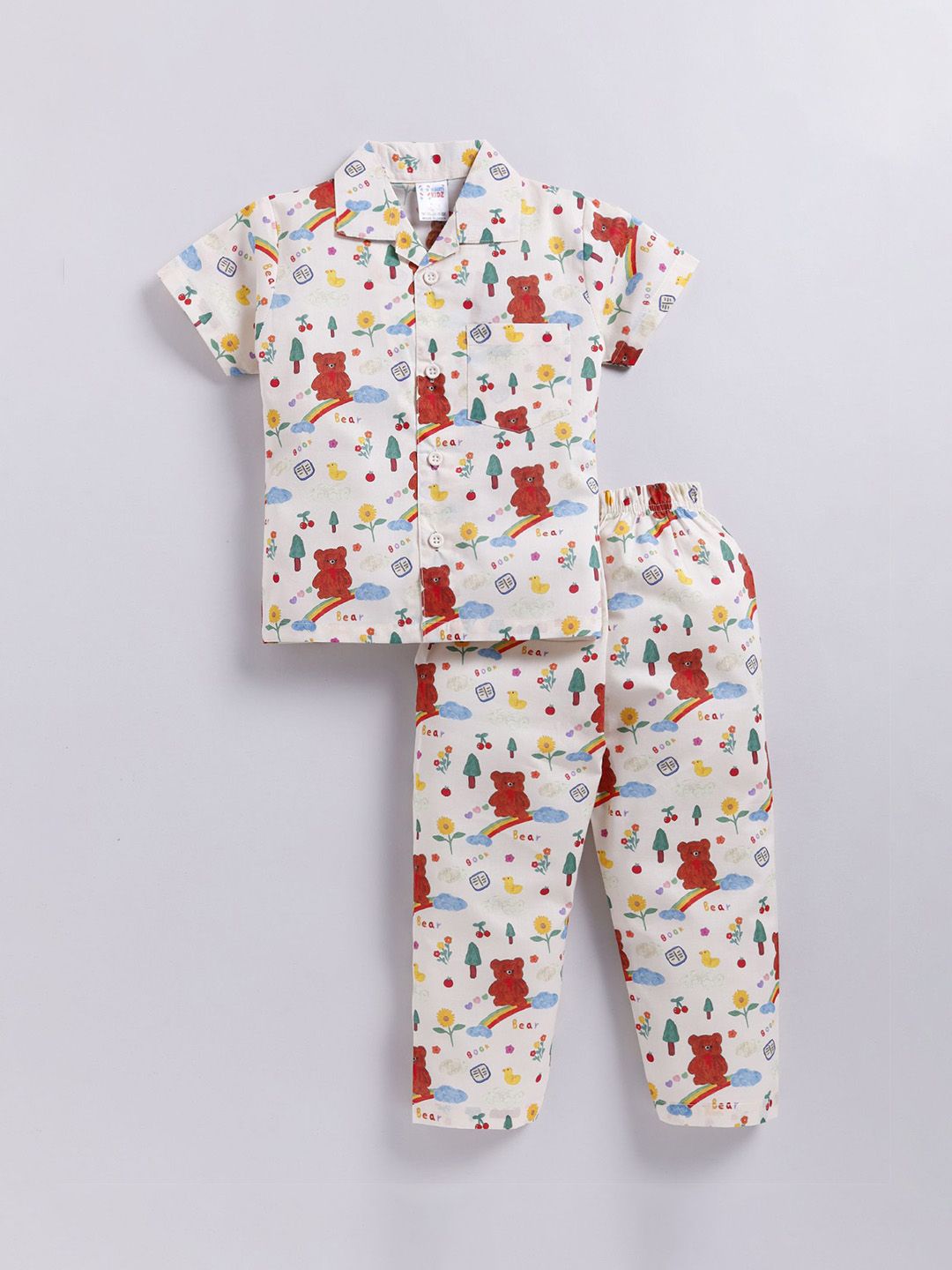 NAUTI KIDZ Boys Cartoon Characters Printed Pure Cotton Night suit-picture-15