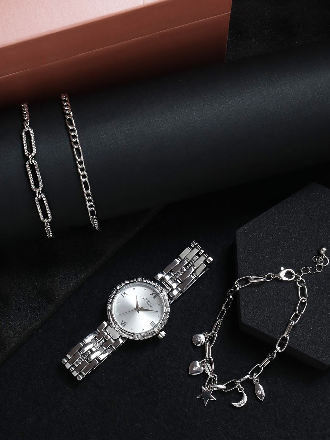 French Connection Women Embellished Bracelet Style Straps Analogue Watch-picture-20