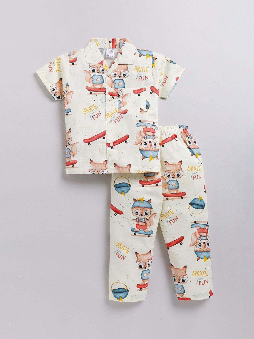 NAUTI KIDZ Boys Printed Pure Cotton Night suit-picture-22