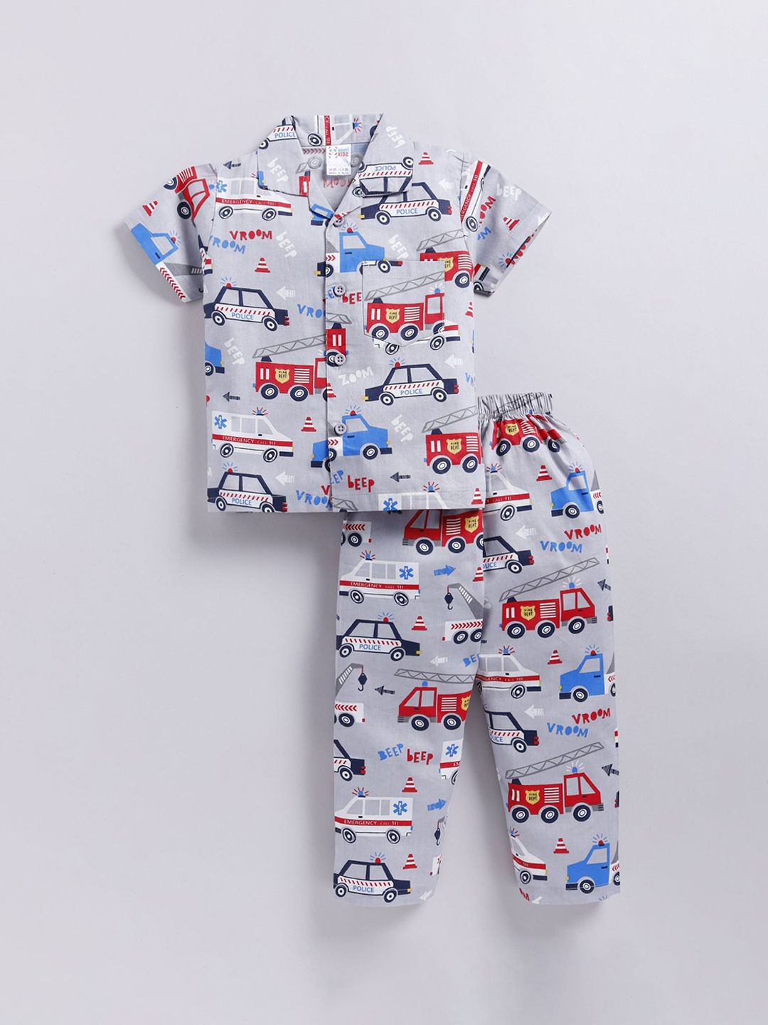 NAUTI KIDZ Boys Printed Pure Cotton Night suit-picture-10