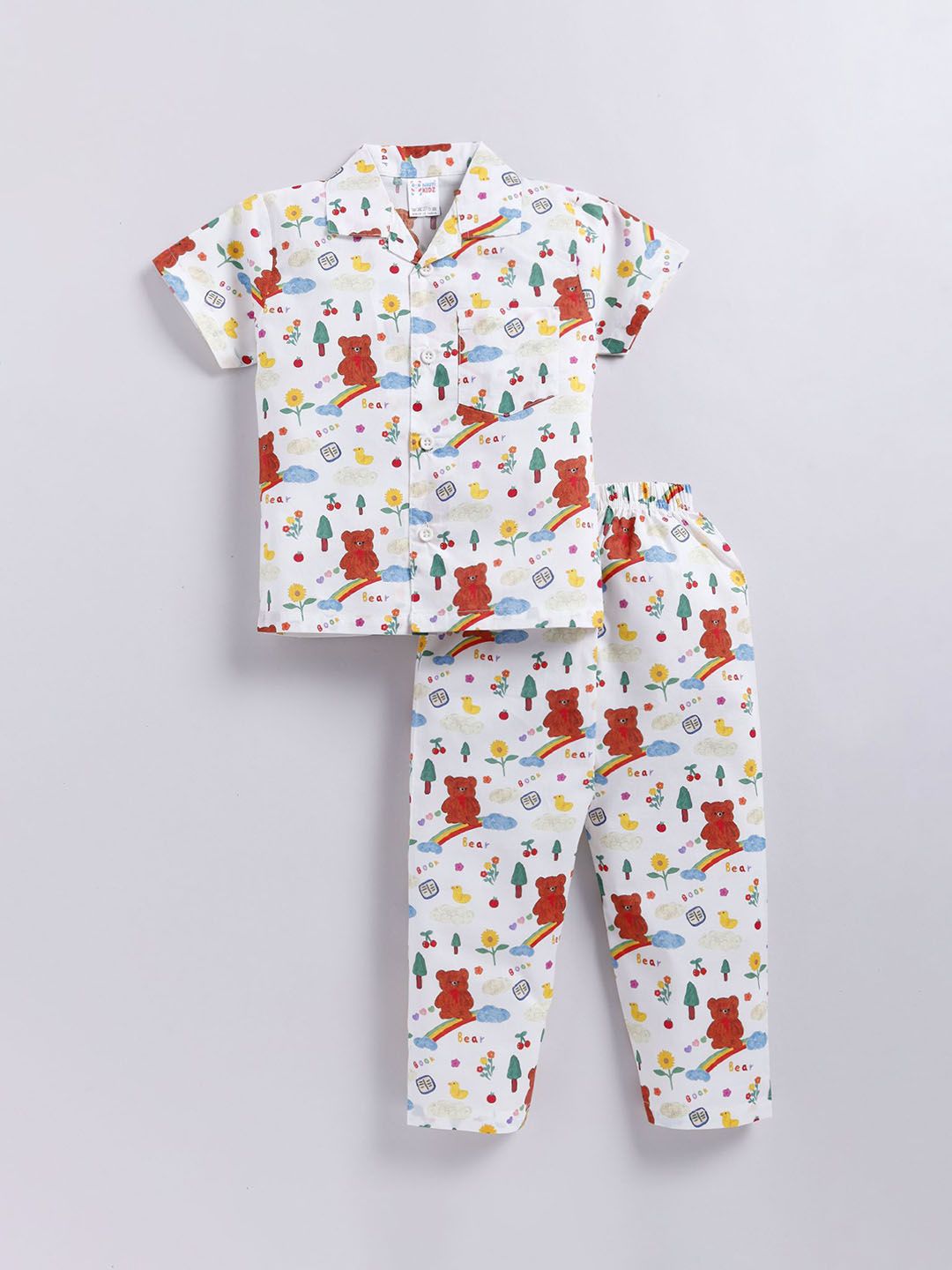 NAUTI KIDZ Boys Pure Cotton Cartoon Characters Printed Night suit-picture-34