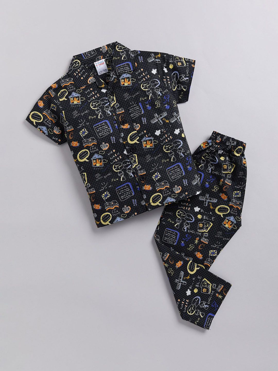 NAUTI KIDZ Boys Pure Cotton Cartoon Characters Printed Night suit-picture-39