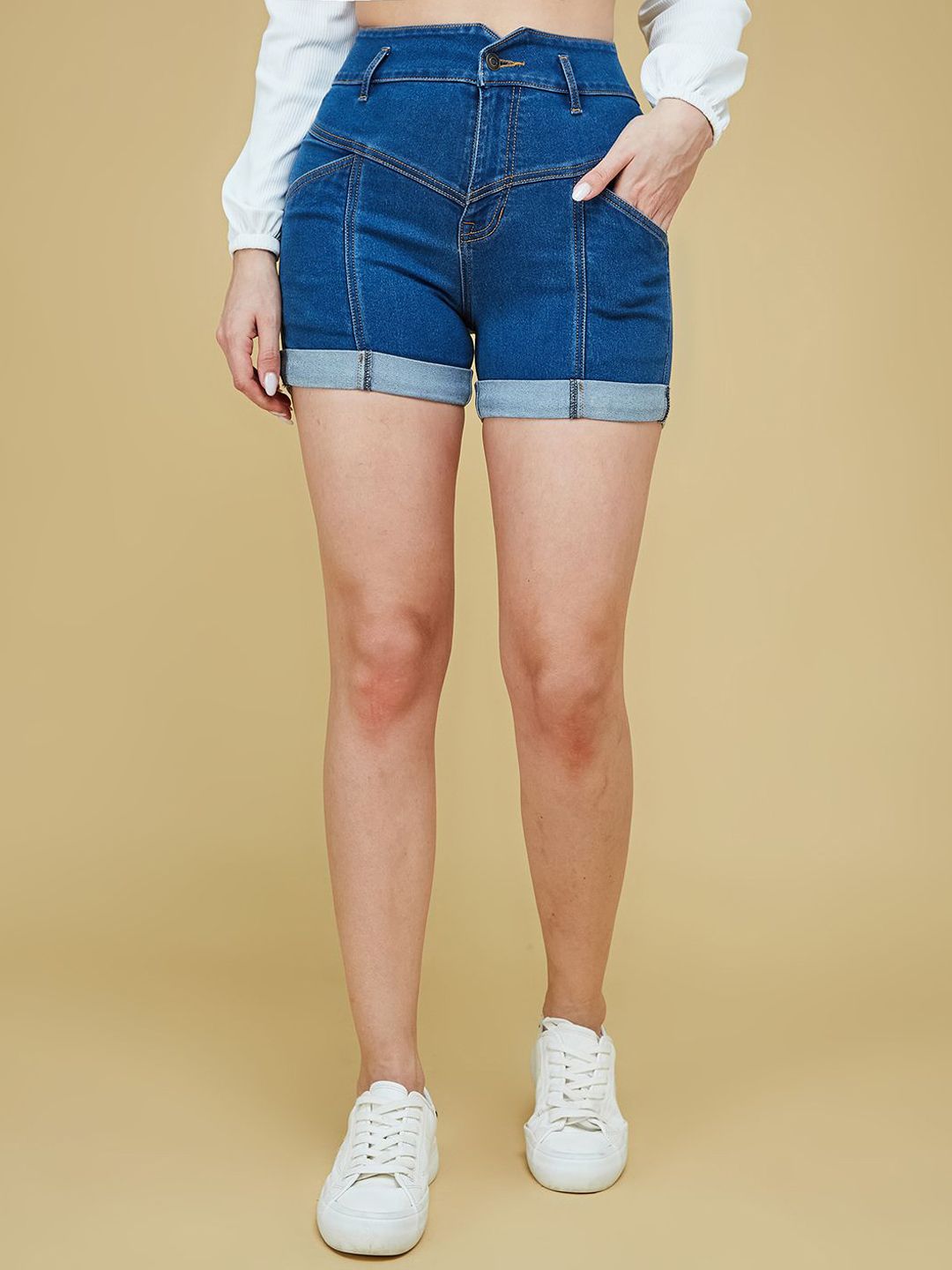 Life With Pockets Women High-Rise Denim Shorts-picture-31