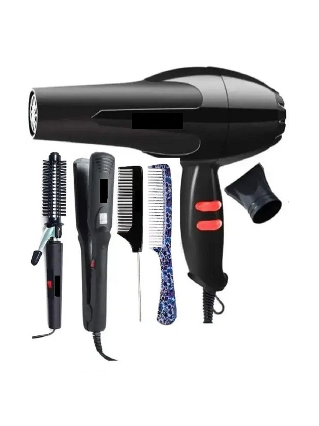 UKSTYLZ 1500 Watts Dryer, 522 Straightener & 471B Curler & 2 Tail Comb Combo-image-40