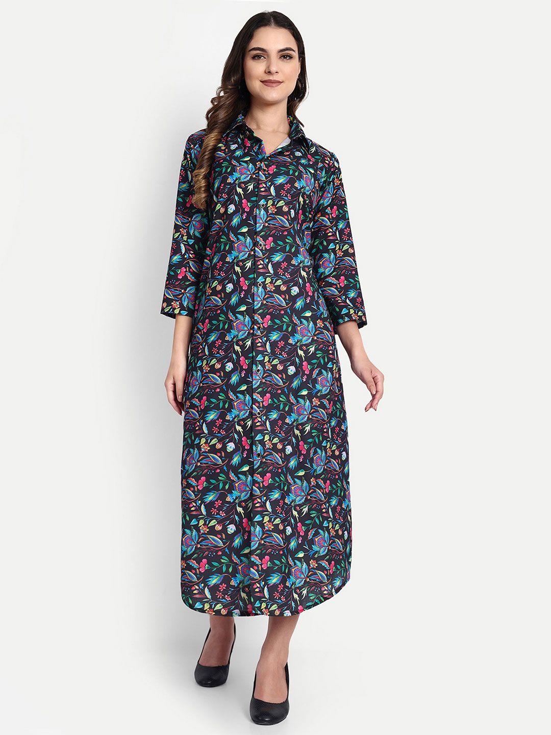 TILISM Women Floral Printed Midi Dress-picture-19