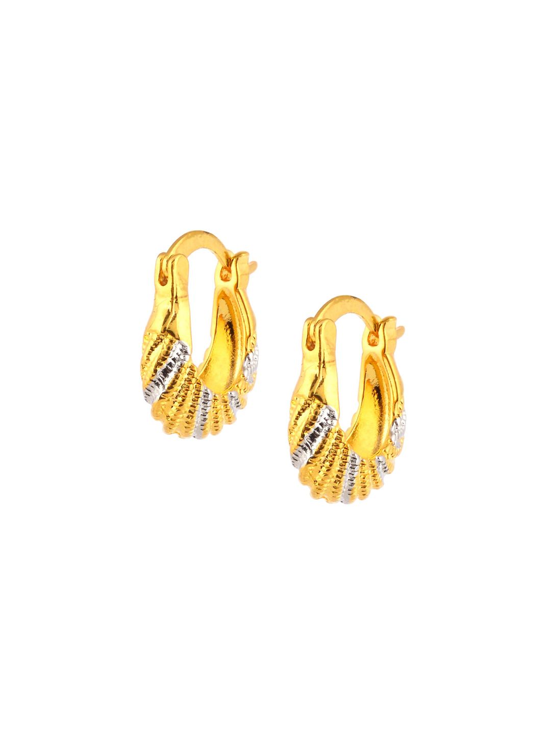 MEMOIR Gold-Plated Contemporary Hoop Earrings-picture-24
