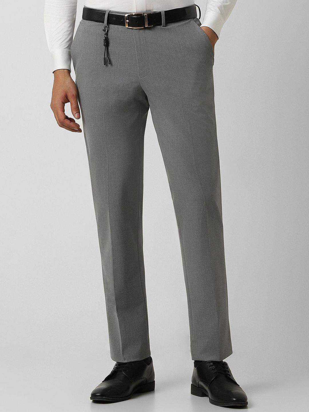 van heusen V Dot Men Slim Fit Mid-Rise Formal Trousers-picture-16