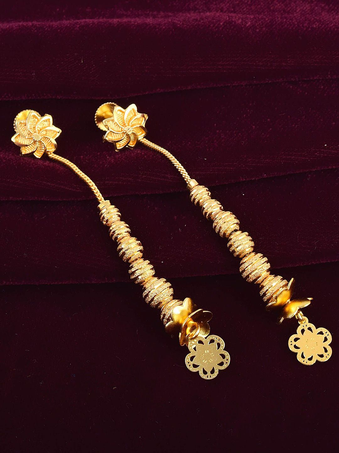 MEMOIR Gold-Plated Contemporary Drop Earrings-picture-27