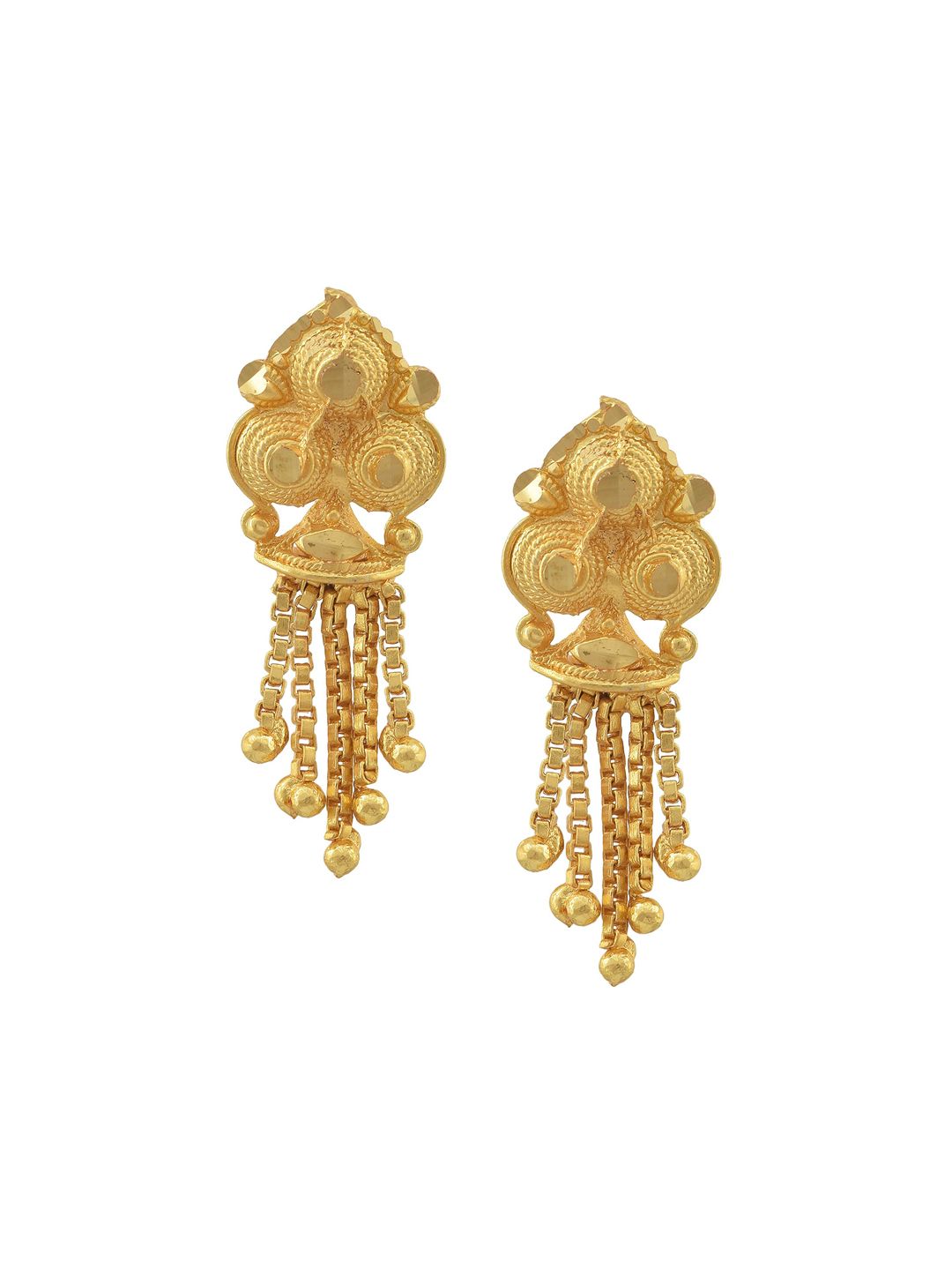 MEMOIR Gold Plated Contemporary Drop Earrings-picture-26
