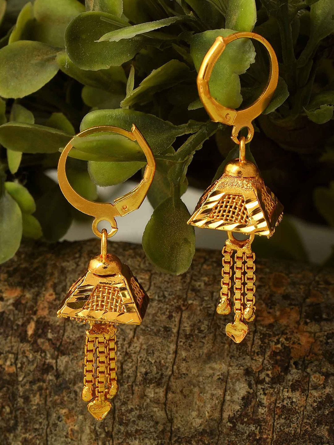 MEMOIR Gold Plated Contemporary Hoop Earrings-picture-25